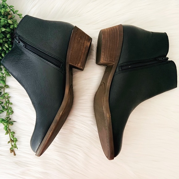 kensie Women's Black Leather Short Ankle Boots New - Picture 6 of 11